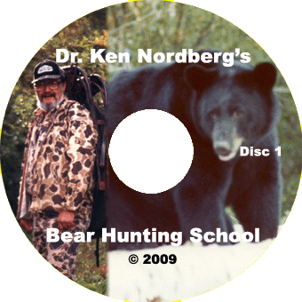 The DVD  artwork for Dr. Ken Nordberg's Bear Hunting School