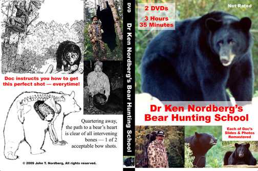 The DVD case artwork for Dr. Ken Nordberg's Bear Hunting School