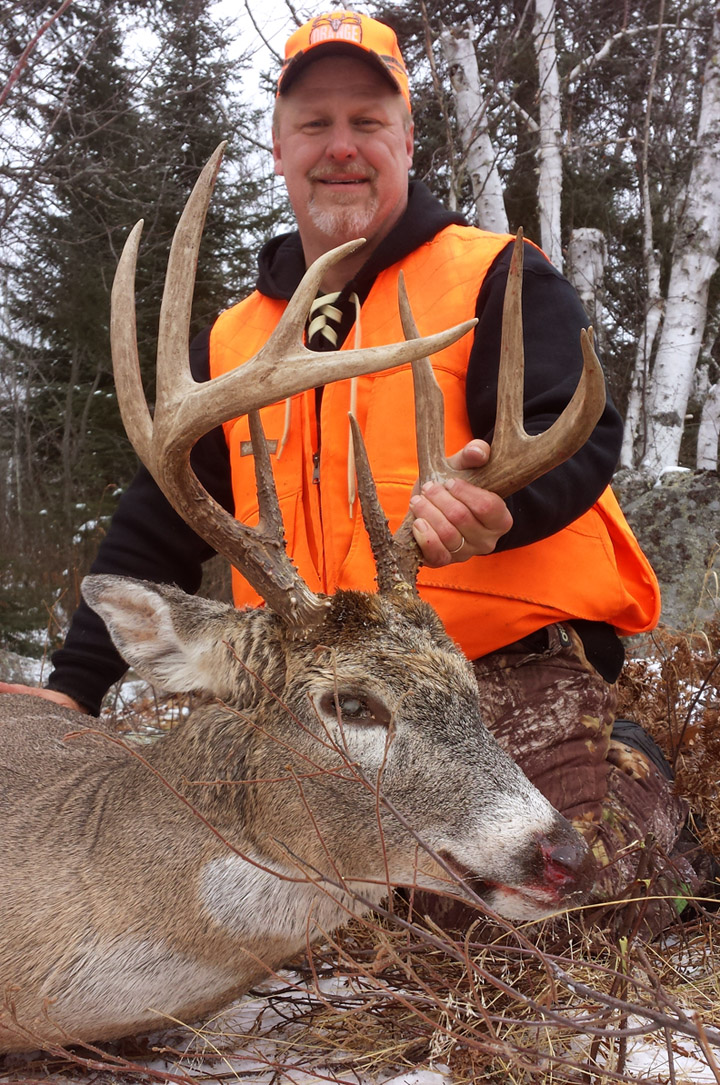 David Nordberg with his latest trophy buck. (2014, 10-pointer)
