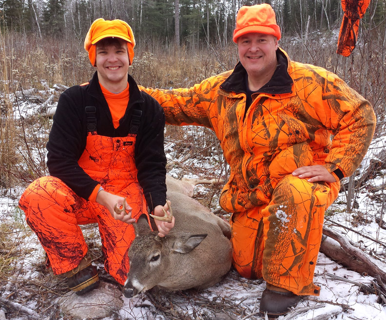 Jim Nordberg with his first buck. (2014, 5-pointer)