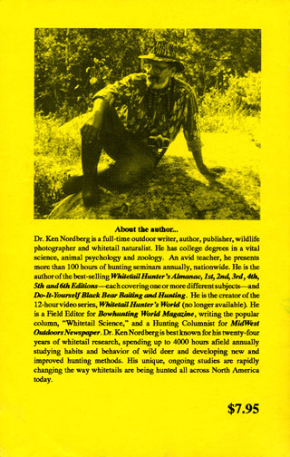 Dr Ken Nordberg's Whitetail Hunter's Almanac 6th Edition Back Cover