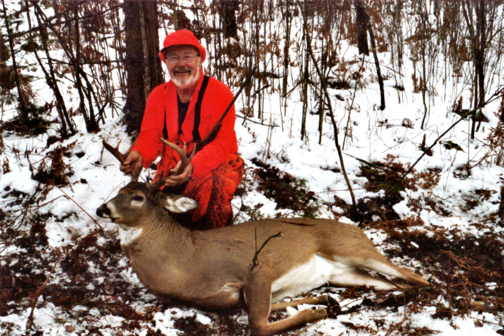 Doc with his buck. (2007, 8-pointer)