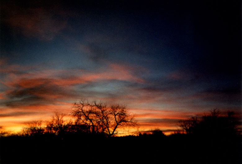 Doc refers to red sunsets such as this example as a hunter's sunset.